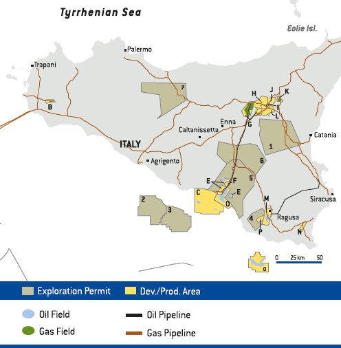 Activity areas – Sicily (map)