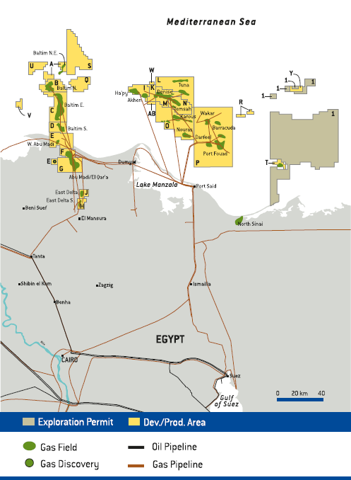 Activity areas – Egypt (map)
