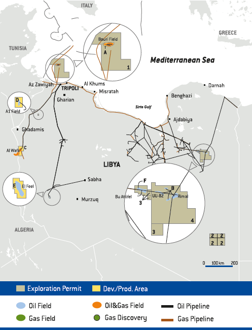 Activity areas – Libya (map)