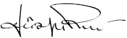 Firma di Giuseppe Recchi, Presidente (Firma)