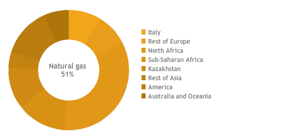 Riserve olio e gas (pie chart)