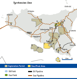 Activity areas – Sicily (map)