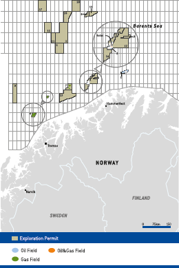 Activity areas – Barents Sea (map)