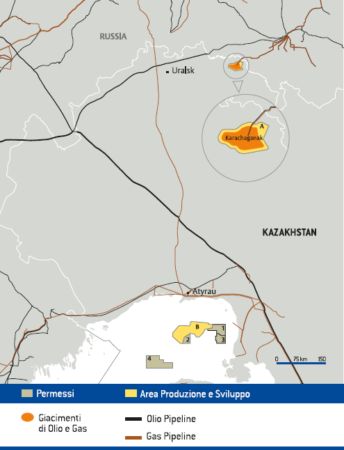 Paesi di attività – Kazakhstan (Mappa)